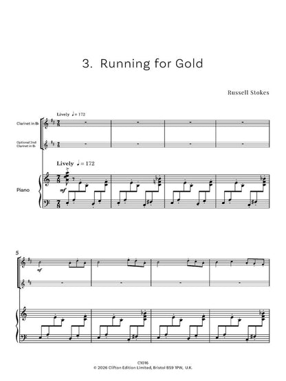 Stokes, Russell - Jazz Colours for Clarinet in Bb and Piano - (Digital Download)