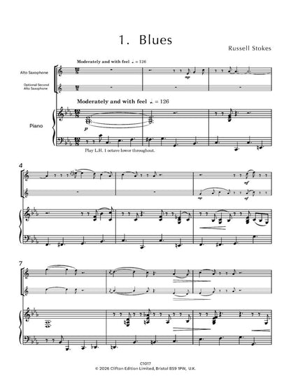 Stokes, Russell - Jazz Colours 2 for Alto Saxophone and Piano- Digital Download