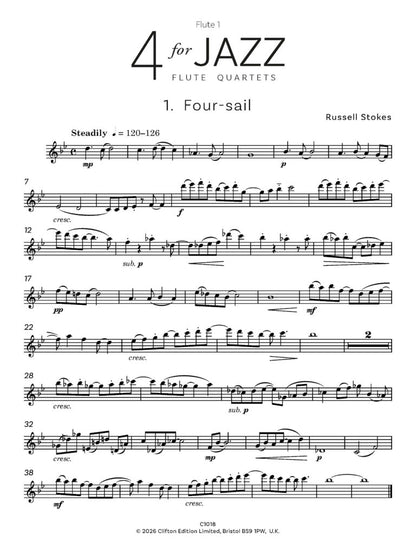 Stokes, Russell - 4 for Jazz Four Flutes - Digital Download