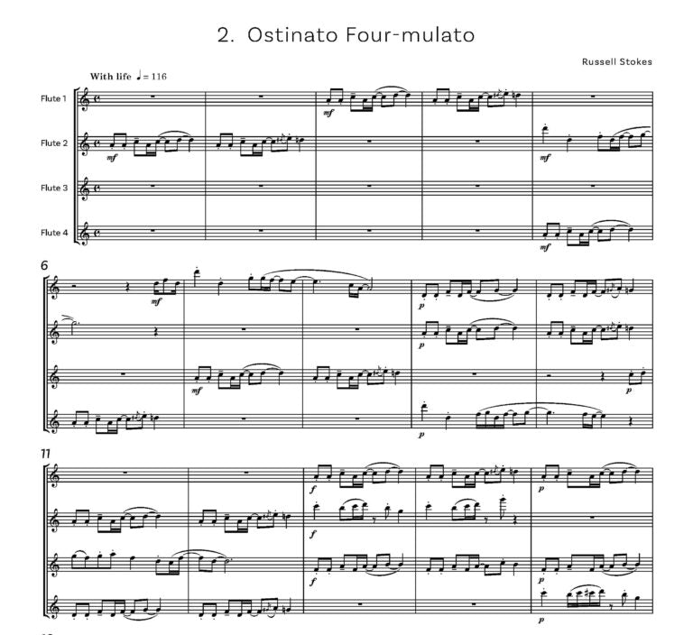 Stokes, Russell - 4 for Jazz Four Flutes - Digital Download