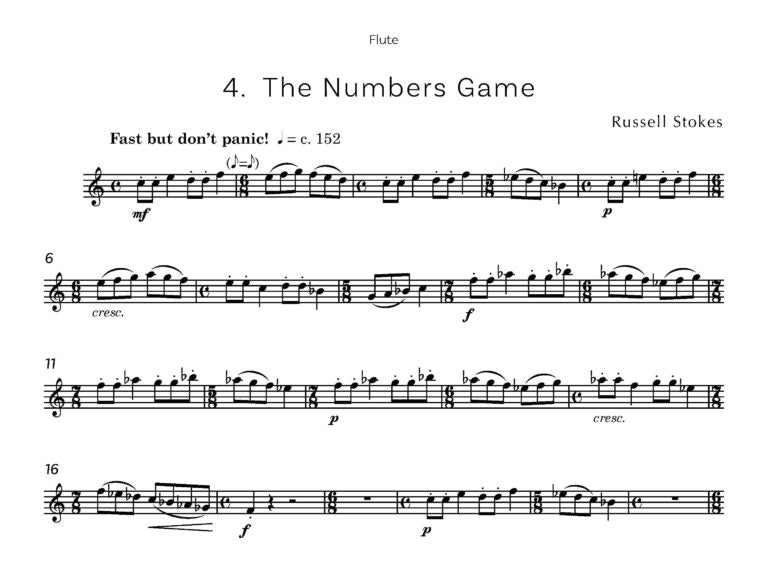 Stokes, Russell - Jazz Club Entertaining and Light-hearted Pieces for flute and piano - Digital Download