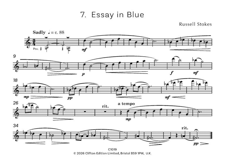 Stokes, Russell - Jazz Club Entertaining and Light-hearted Pieces for flute and piano - Digital Download