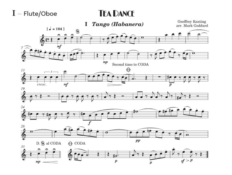 Geoffrey Keating arr. Mark Goddard - Tea Dance for Flexible Ensemble (wind and/or strings) (Digital Download)