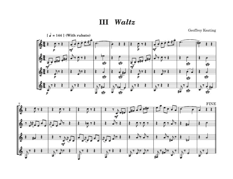 Geoffrey Keating arr. Mark Goddard - Tea Dance for Flexible Ensemble (wind and/or strings) (Digital Download)