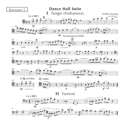 Keating, G Dance Hall Suite  - (Bassoon Quartet)- Digital Download
