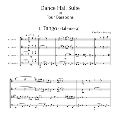 Keating, G Dance Hall Suite  - (Bassoon Quartet)- Digital Download