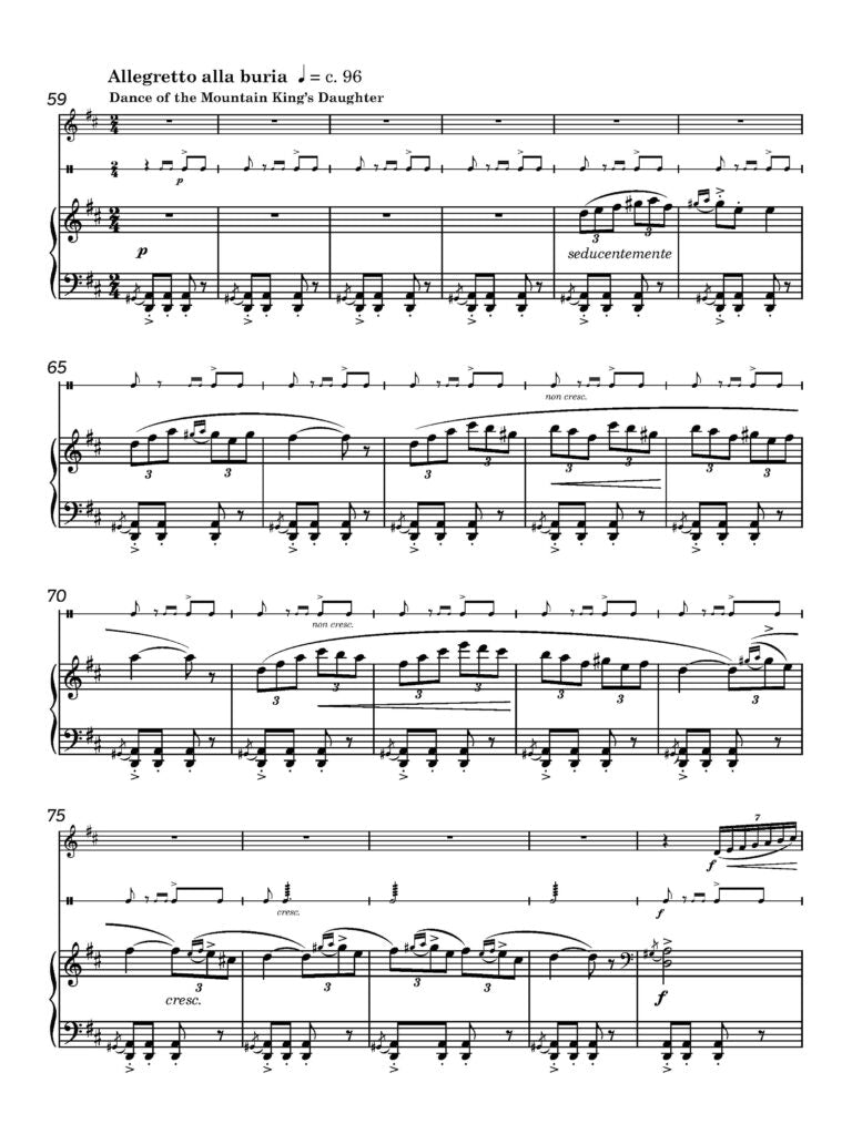 Edvard Grieg arr. Luukas Hiltunen - Peer Gynt: A Concert Fantasy for flute and piano - Digital Download