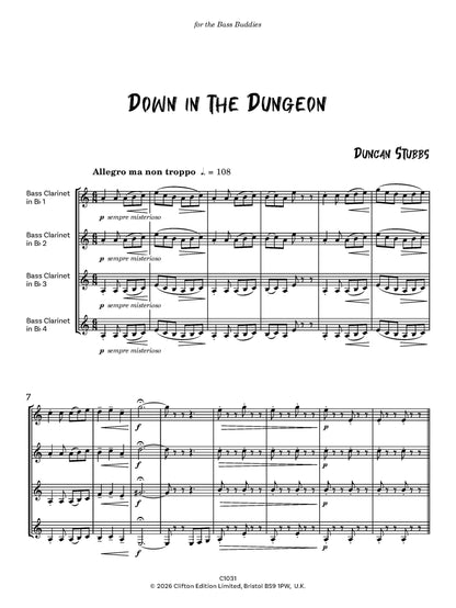 Down in the Dungeon for 4 Bass Clarinets- Digital Download