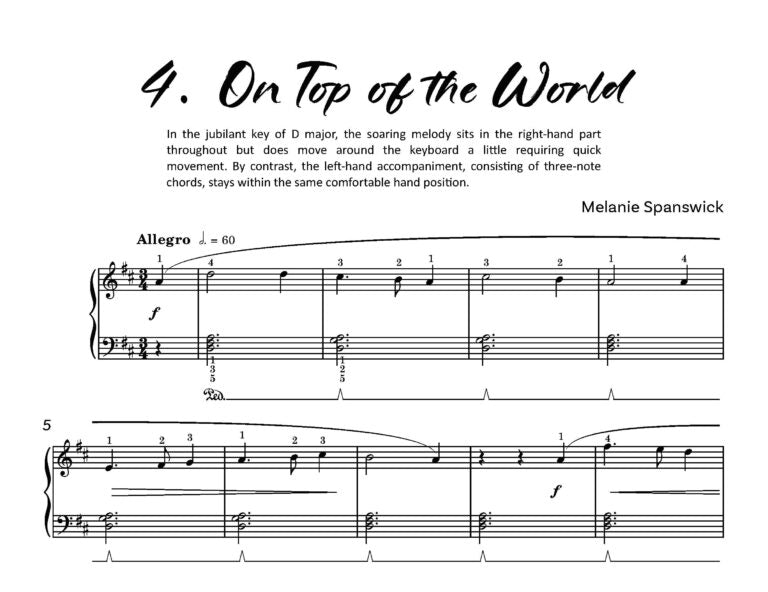Spanswick, Melanie - Bright Spark - for solo piano Digital Download
