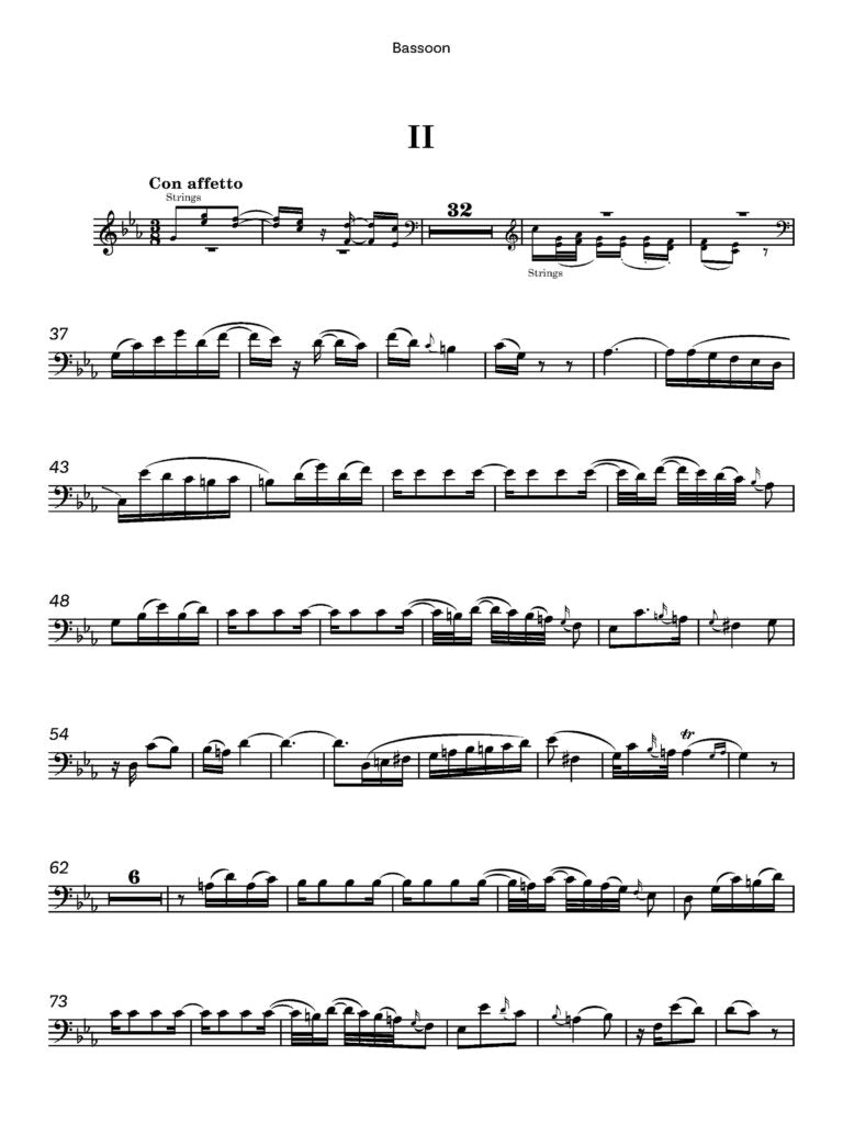 Hertel, JW Concerto in E flat for bassoon (Piano reduction)- Digital Download