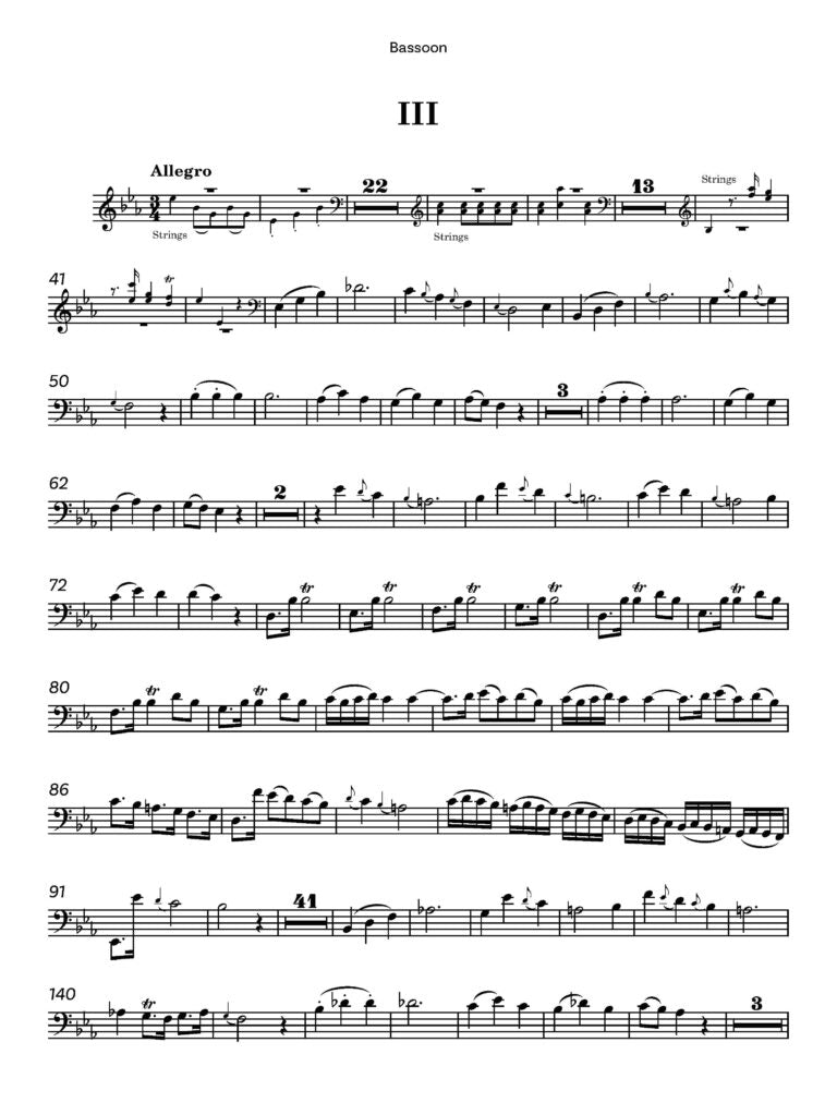 Hertel, JW Concerto in E flat for bassoon (Piano reduction)- Digital Download