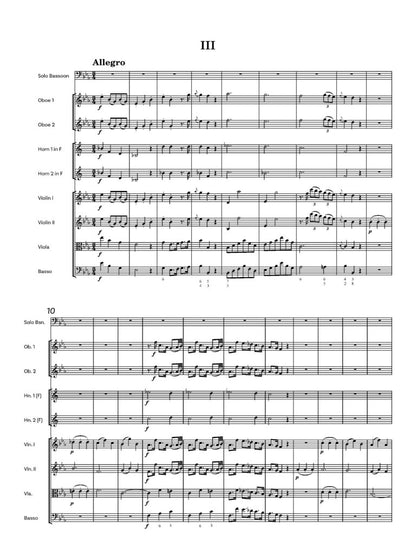 Hertel, JW Concerto in E flat for bassoon (Score and parts)- Digital Download
