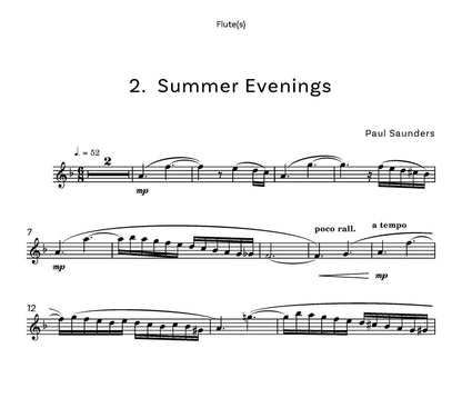 Saunders, Paul Microclimates for flute and piano - Digital Download