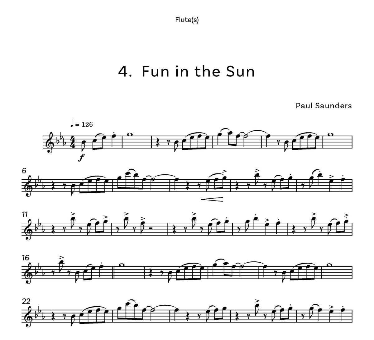 Saunders, Paul Microclimates for flute and piano - Digital Download