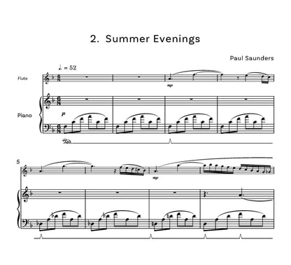 Saunders, Paul Microclimates for flute and piano - Digital Download