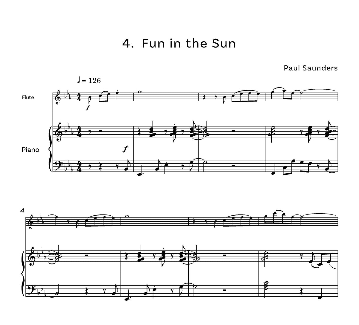 Saunders, Paul Microclimates for flute and piano - Digital Download