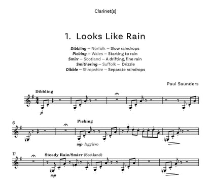 Saunders, Paul Microclimates for Clarinet and piano - Digital Download