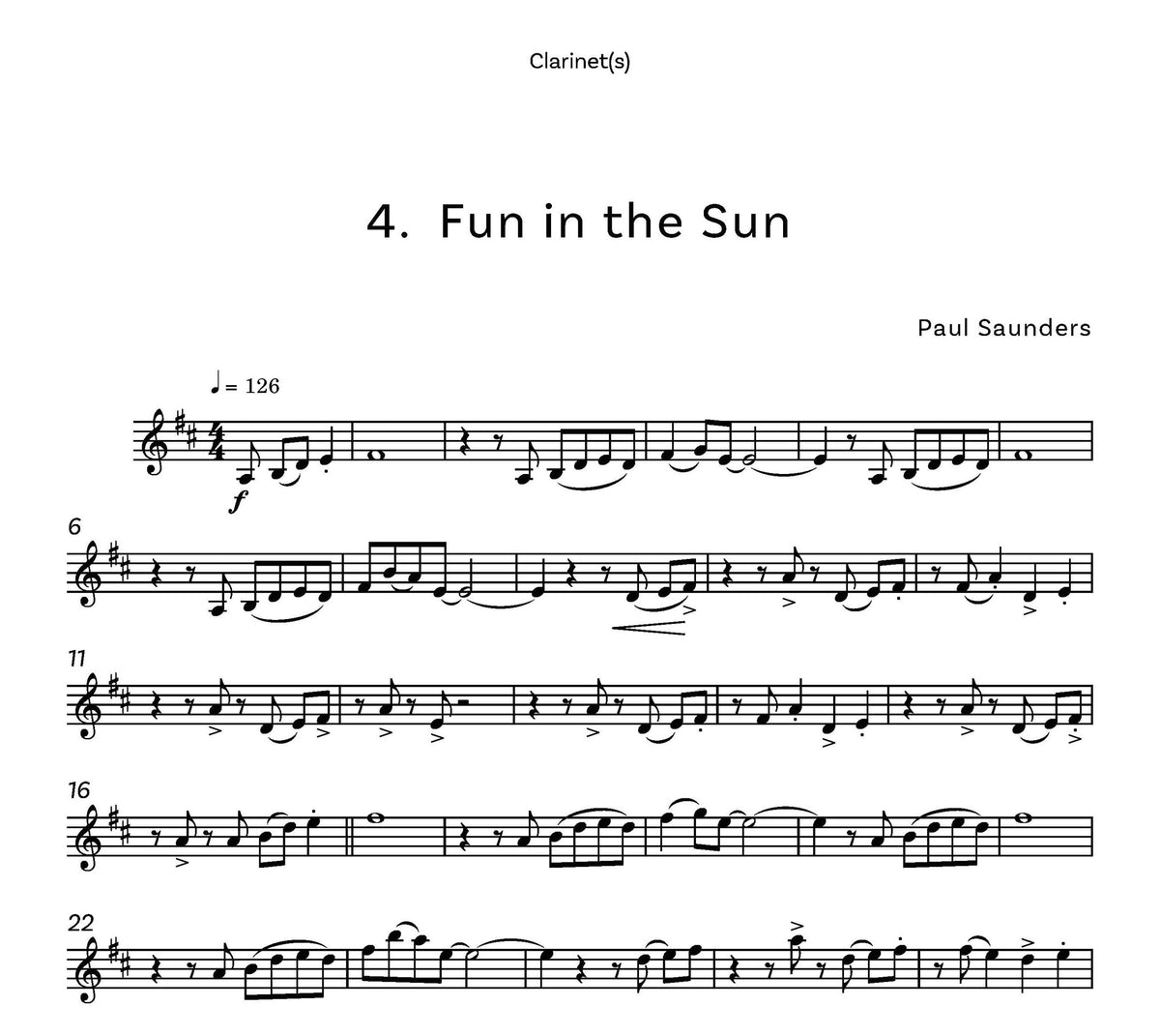 Saunders, Paul Microclimates for Clarinet and piano - Digital Download