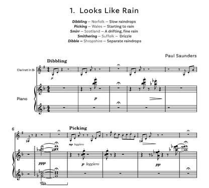 Saunders, Paul Microclimates for Clarinet and piano - Digital Download