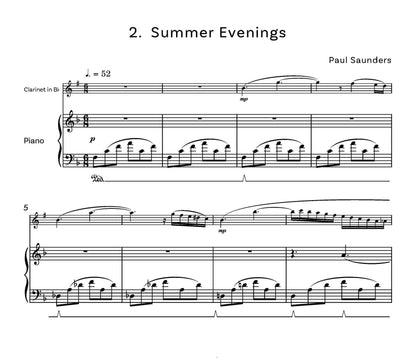 Saunders, Paul Microclimates for Clarinet and piano - Digital Download