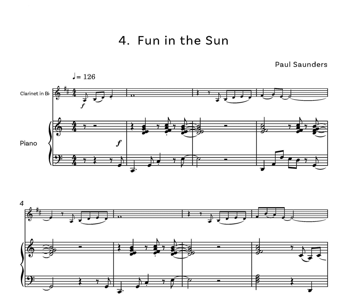 Saunders, Paul Microclimates for Clarinet and piano - Digital Download