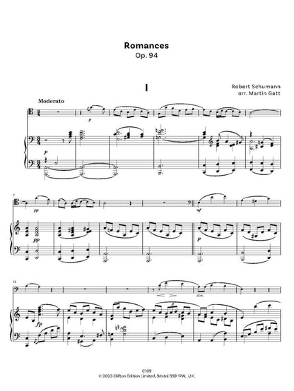 Schumann arr. Gatt: Three Romances Op. 94. Bassoon & Piano - Digital Download