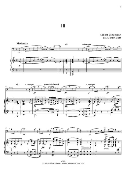 Schumann arr. Gatt: Three Romances Op. 94. Bassoon & Piano - Digital Download