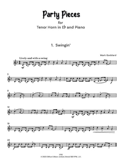 Goddard, Mark: Party Pieces for Horn in Eb & Piano Seven entertaining pieces Grades 2 – 5 Digital Download