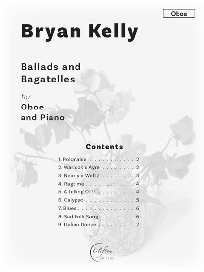 Kelly, Bryan: Ballads and Bagatelles. Oboe & Piano - Digital Download