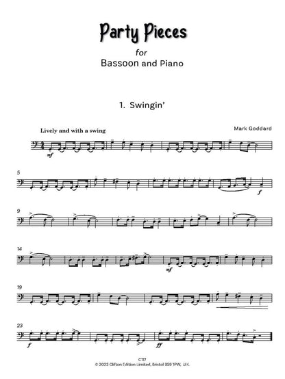 Goddard, Mark: Party Pieces for Bassoon Seven entertaining pieces Grades 2 – 5 - Digital Download