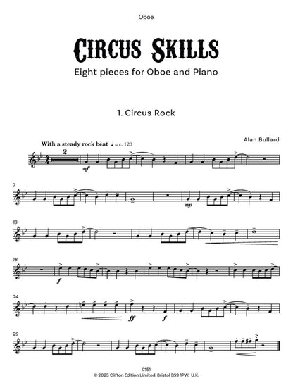 Bullard, Alan: Circus Skills for Oboe & Piano Includes optional backing tracks