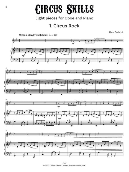 Bullard, Alan: Circus Skills for Oboe & Piano Includes optional backing tracks