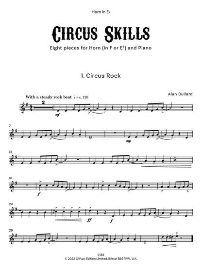 Bullard, Alan: Circus Skills for Horn & Piano - Digital Download