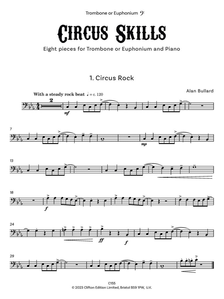 Circus Skills for Trombone or Euphonium (Bass Clef) - Digital Download