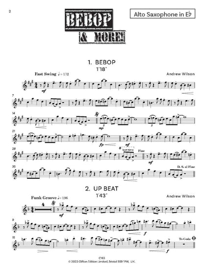 Wilson, Andrew: Bebop & More Clarinet Clarinet in Bb and Piano with optional backing tracks