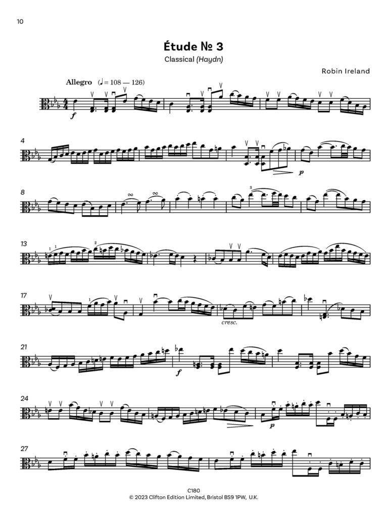 Ireland, Robin: Concert Études for Viola
