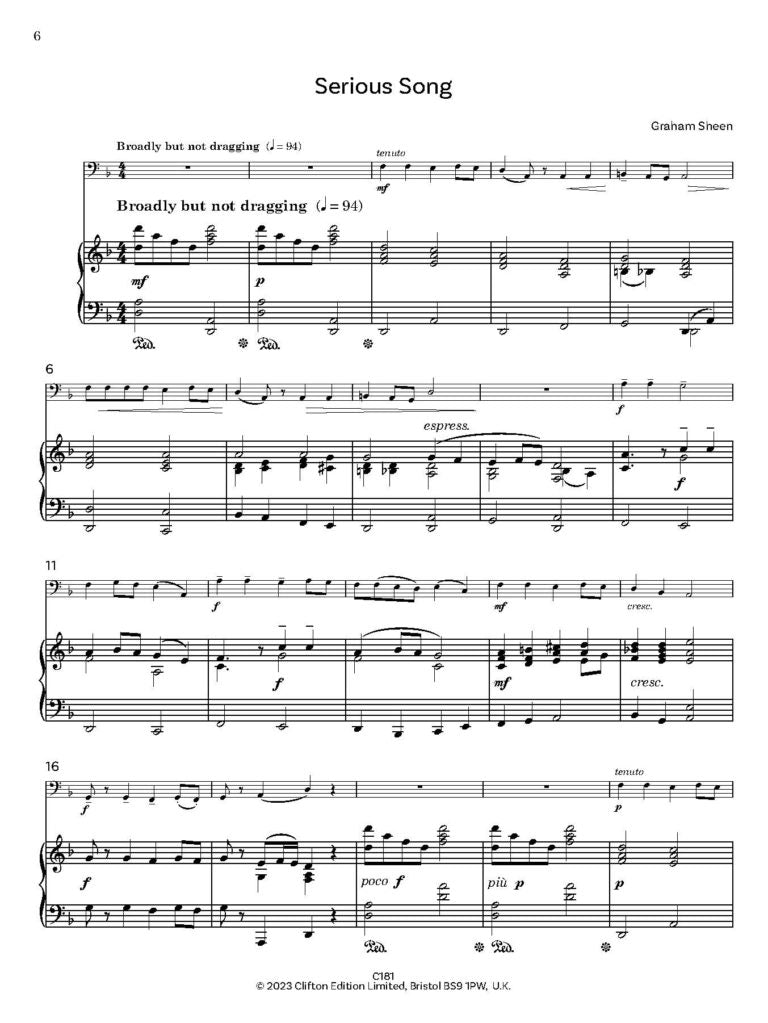 Mr Sheen’s Miscellany for Bassoon – Grade 1 Three Pieces for Bassoon and Piano - Digital Download