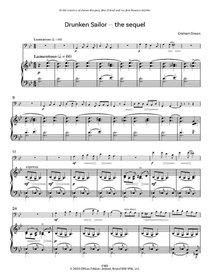 Mr Sheen’s Miscellany for Bassoon – Grade 3 Four Pieces for Bassoon and Piano - Digital Download