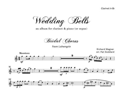 Wedding Bells an album for Clarinet in Bflat & Piano (or Organ) - Digital Download