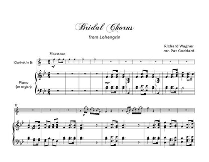 Wedding Bells an album for Clarinet in Bflat & Piano (or Organ) - Digital Download