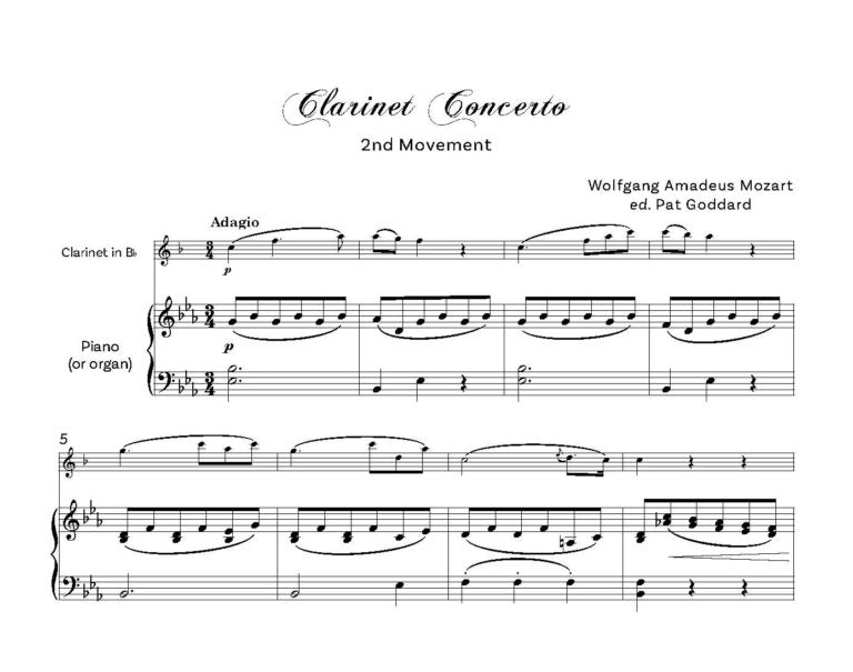 Wedding Bells an album for Clarinet in Bflat & Piano (or Organ) - Digital Download