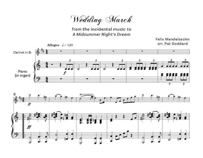 Wedding Bells an album for Clarinet in Bflat & Piano (or Organ) - Digital Download