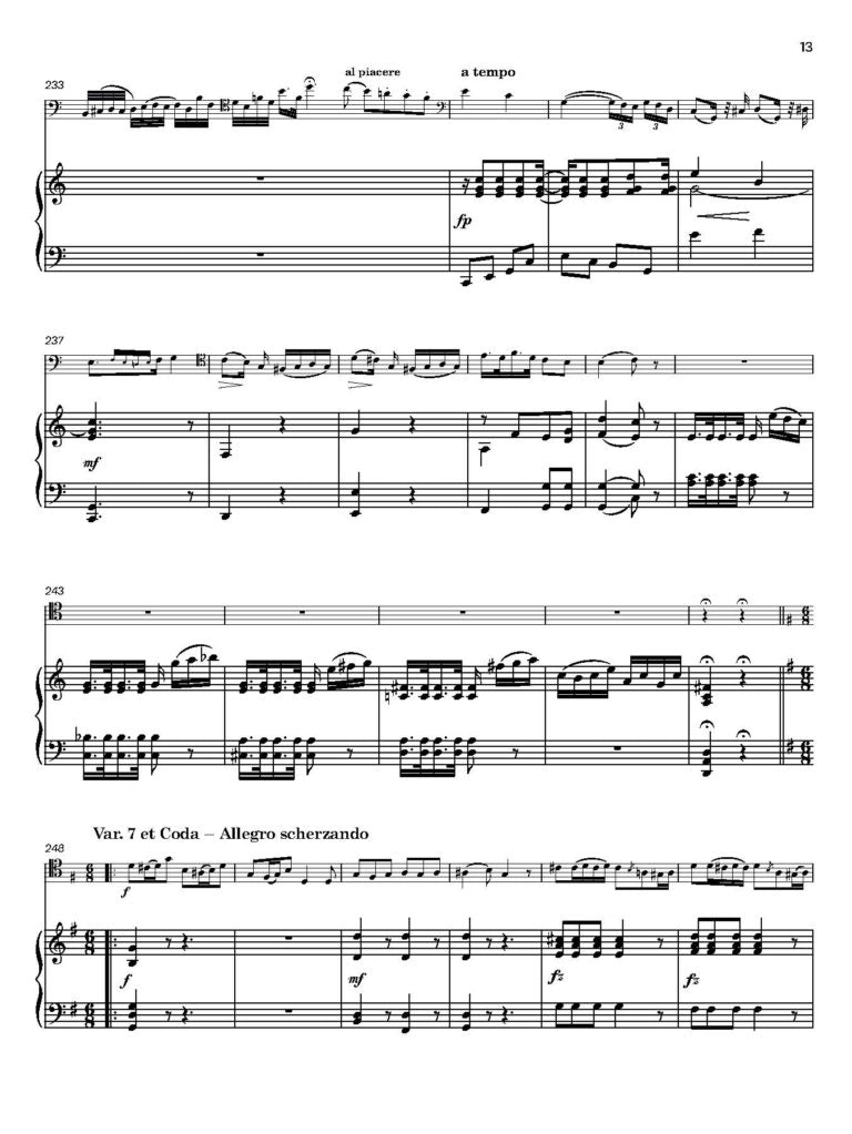 Reicha , A - Variations pour le Bassoon (Piano reduction) Digital Download