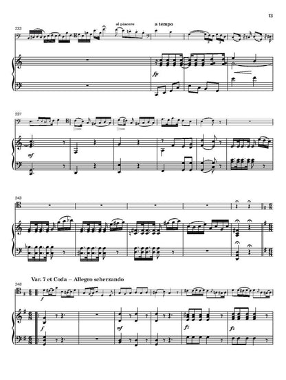 Reicha , A - Variations pour le Bassoon (Piano reduction) Digital Download