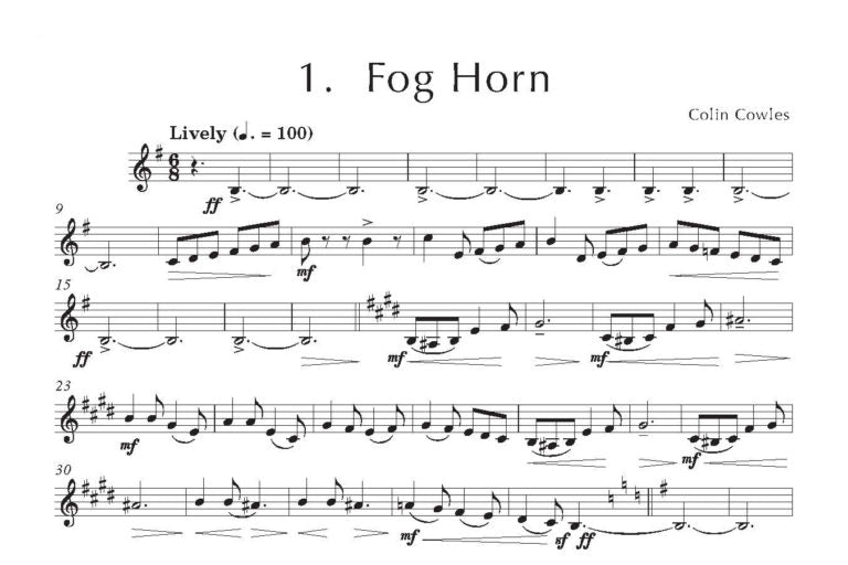 Cowles, Colin: Sound Your Horn (Eb Tenor or Horn in F) Horn in F or Eb and Piano- Digital Download