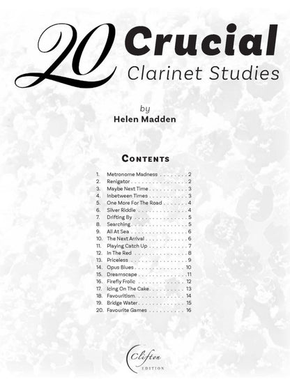 Madden, Helen: 20 Crucial Clarinet Studies