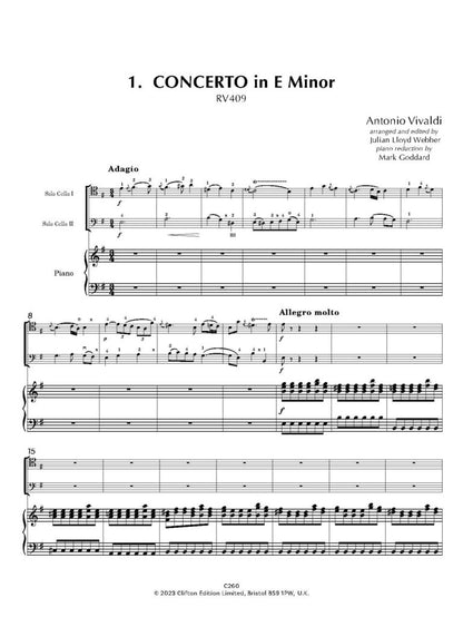 Vivaldi: Concertos Vol. 1 E minor RV409, G minor RV531 & G major RV532 for 2 Cellos and Piano, arr. Julian Lloyd Webber