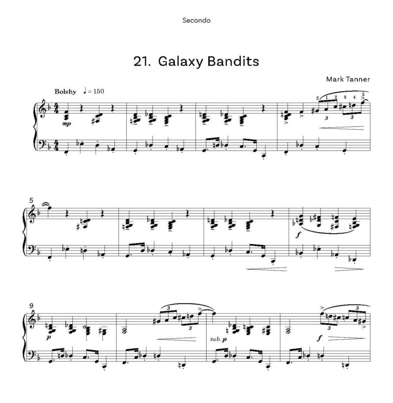 Tanner, Mark -Eye Tunes Rocket Scientists solos and duets on the white notes - Digital Download