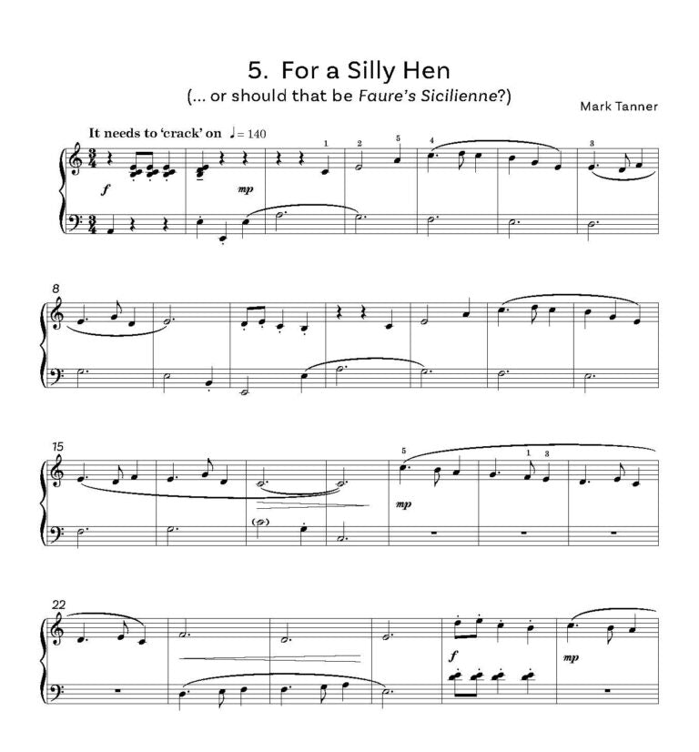 Tanner, Mark -Eye Tunes ZooKeepers Just White Notes! for solo piano - Digital Download