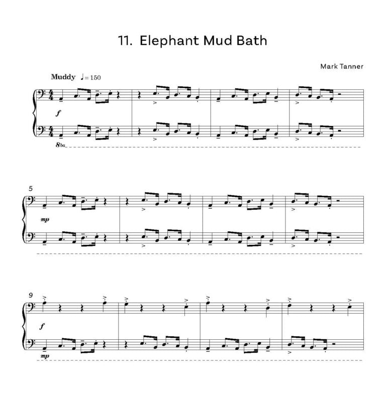 Tanner, Mark -Eye Tunes ZooKeepers Just White Notes! for solo piano - Digital Download